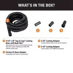 RIDGID 2-1/2 in. x 20 ft. Dual-Flex Tug-A-Long Locking Vacuum Hose for Wet/Dry Shop Vacuums thumbnail 2
