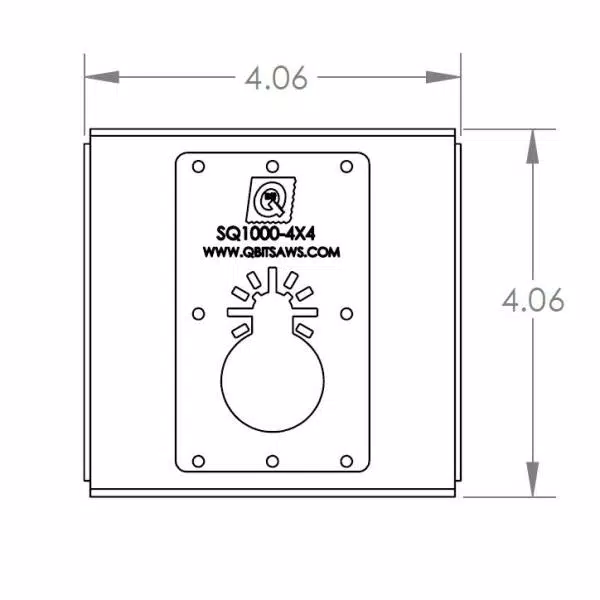 Q Bit QBit SQ1000-4X4 Oscillating Multi-Tool Saw Blade for 4 in. x 4 in. Old Work Outlet Boxes