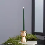 ROOT CANDLES A.I. Root 9 in. Dark Green Dipped Taper Dinner Candles, Beeswax Enriched, Box of 12 thumbnail 1