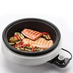 Aroma Super Pot 3-in-1 10 in. Indoor Grill, Steamer, and Slow Cooker - White thumbnail 3