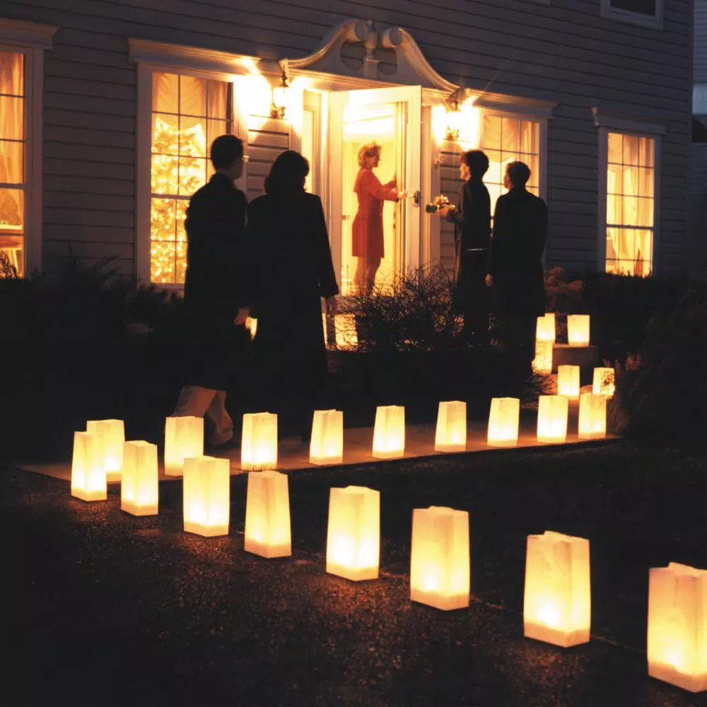 LumaBase Reusable Weighted Candle and LED Tealight Holder for Luminarias (Set of 24)