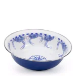Golden Rabbit Blue Crab 4 Qt. Enamelware Round Serving Bowl thumbnail 1