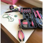 Apollo 39-Piece General Homeowner Hand Tool Set in Pink thumbnail 4