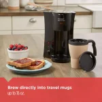 BLACK+DECKER Brew'n Go Single Serve Coffee Maker with 15 oz. Thermal Travel Mug, Black thumbnail 5