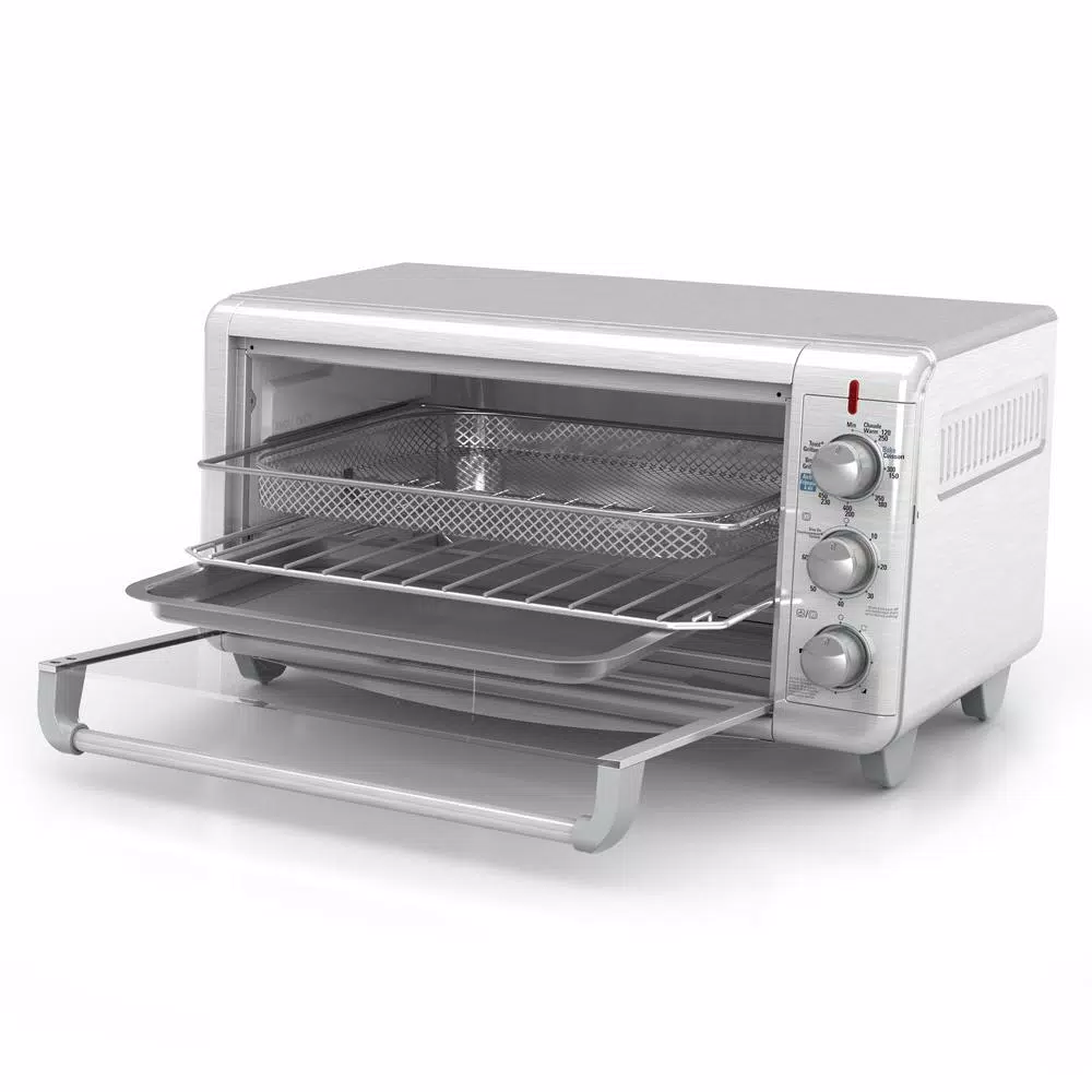 BLACK+DECKER 1500W Extra Wide Crisp 'N Bake Air Fry Toaster Oven, 8-Slice, Stainless Steel