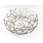 Heim Concept 15 in. Positano Round Nickel Plated Stainless Steel Serving Tray thumbnail 1