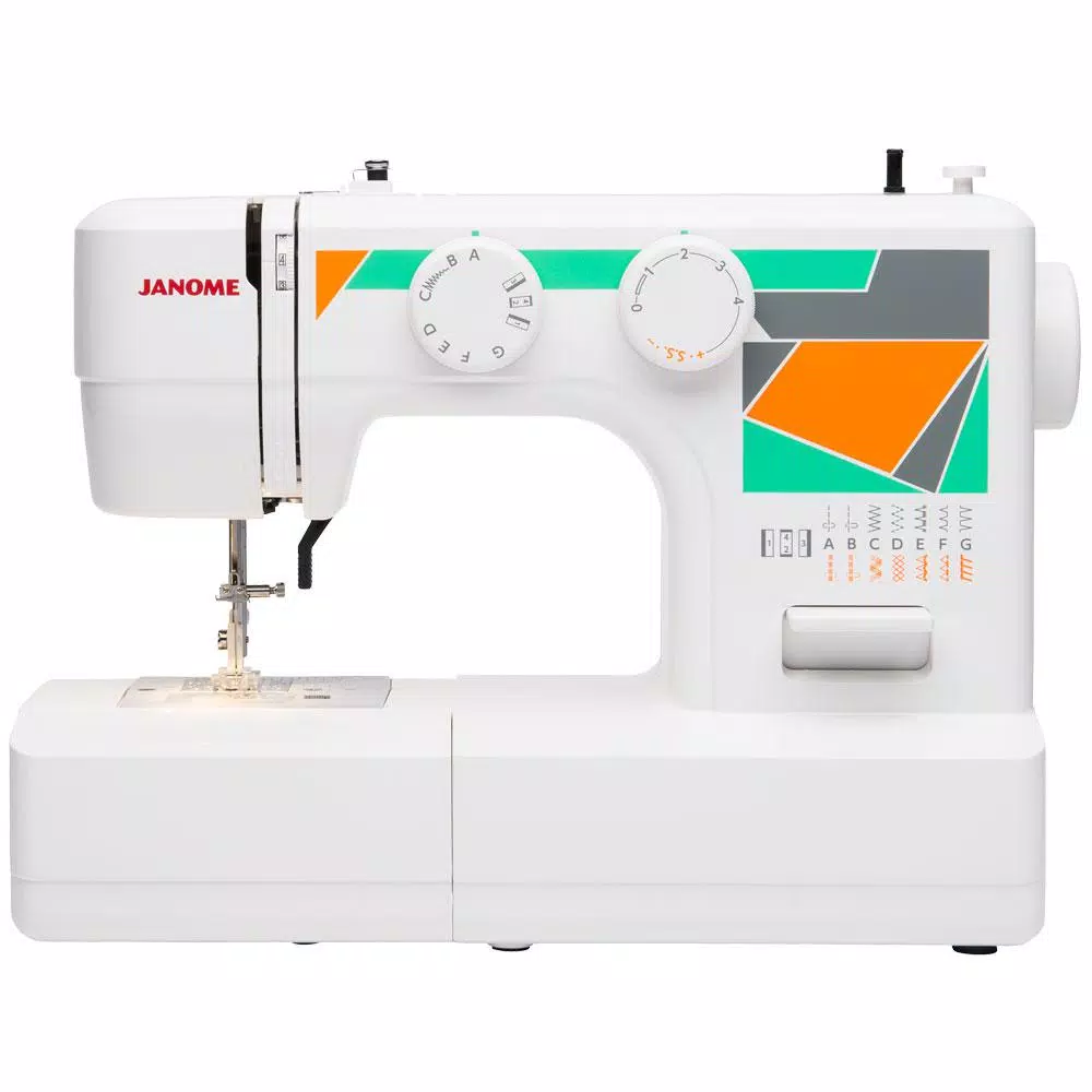 Janome MOD-15 Sewing Machine with 15 Built-in Stitches and Top Drop-In Bobbin System