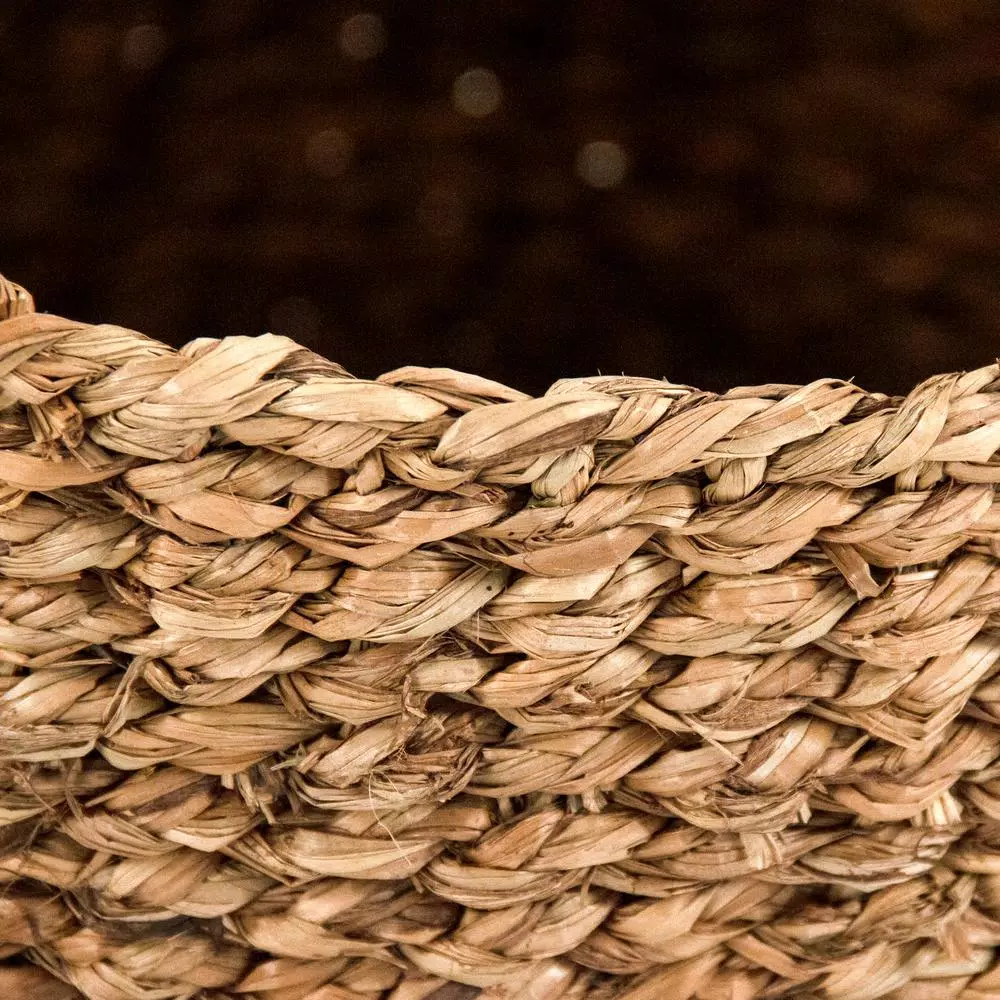 Zentique Hand Woven Seagrass Concave Decorative Basket, Medium, Brown