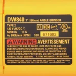 DEWALT 7 in. Heavy Duty Angle Grinder, 13 Amp, 8000 rpm with Bag and Wheels thumbnail 8