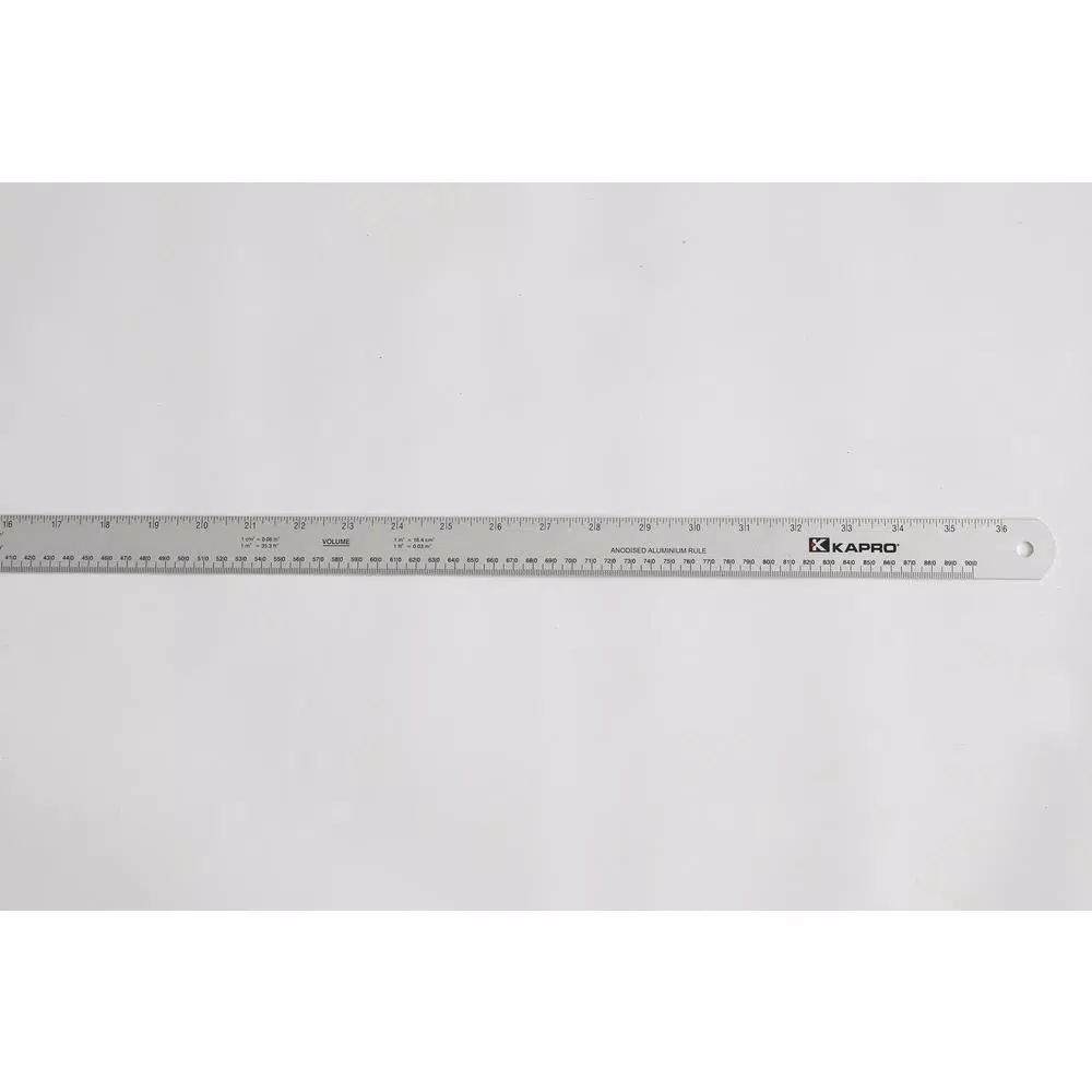 Kapro 36 in. Aluminum Ruler with Dual-Sided English and Metric Graduations and Conversion Tables