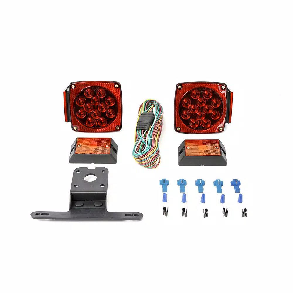 MaxxHaul 12V All LED Submersible Trailer Light Kit for Trailers Under 80 in.