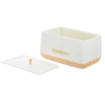 Jiallo European Collection Multi-Functional Bread Box, Scandinavian Style Kitchen Storage Bin thumbnail 2