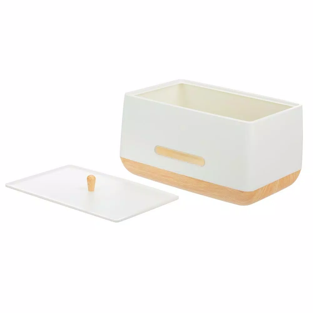 Jiallo European Collection Multi-Functional Bread Box, Scandinavian Style Kitchen Storage Bin