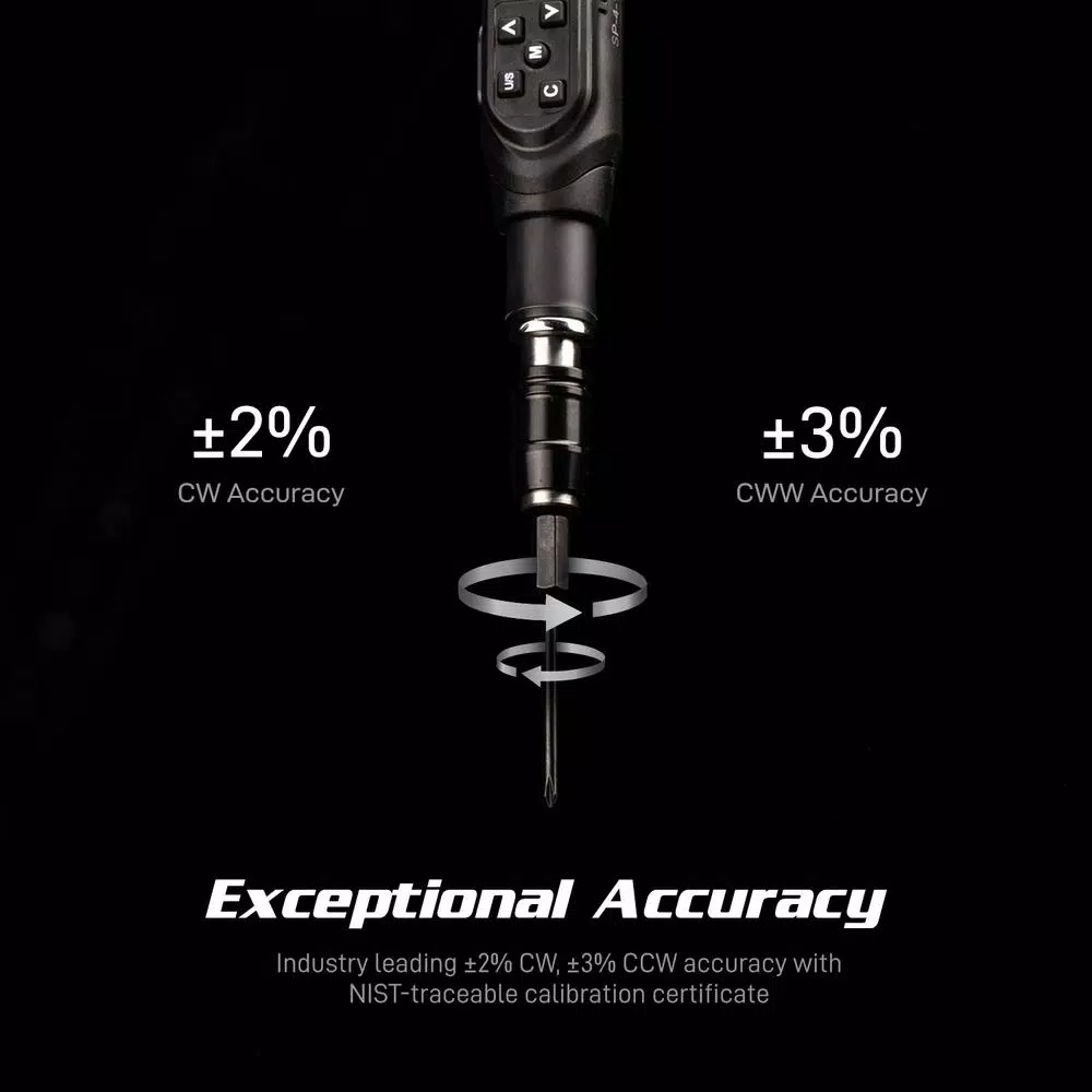 Capri Tools Digital Torque Screwdriver, Dual Direction, 1.77-35.39 in/lbs, NIST-Traceable