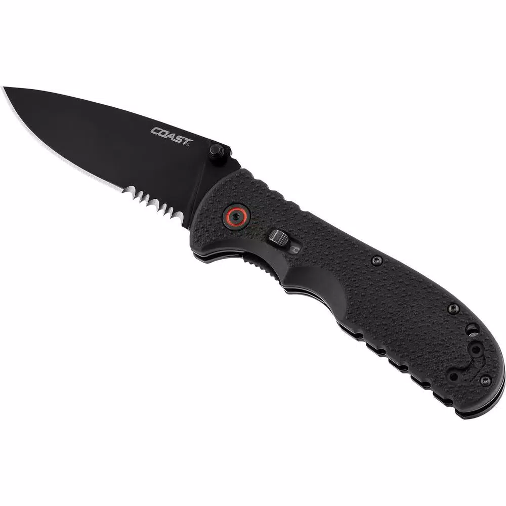 Coast RX352 3.625 in. Stainless Steel Partially Serrated Drop Point Folding Knife