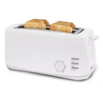 Elite Cuisine 4-Slice White Long Slot Toaster with Cool-Touch Exterior thumbnail 1