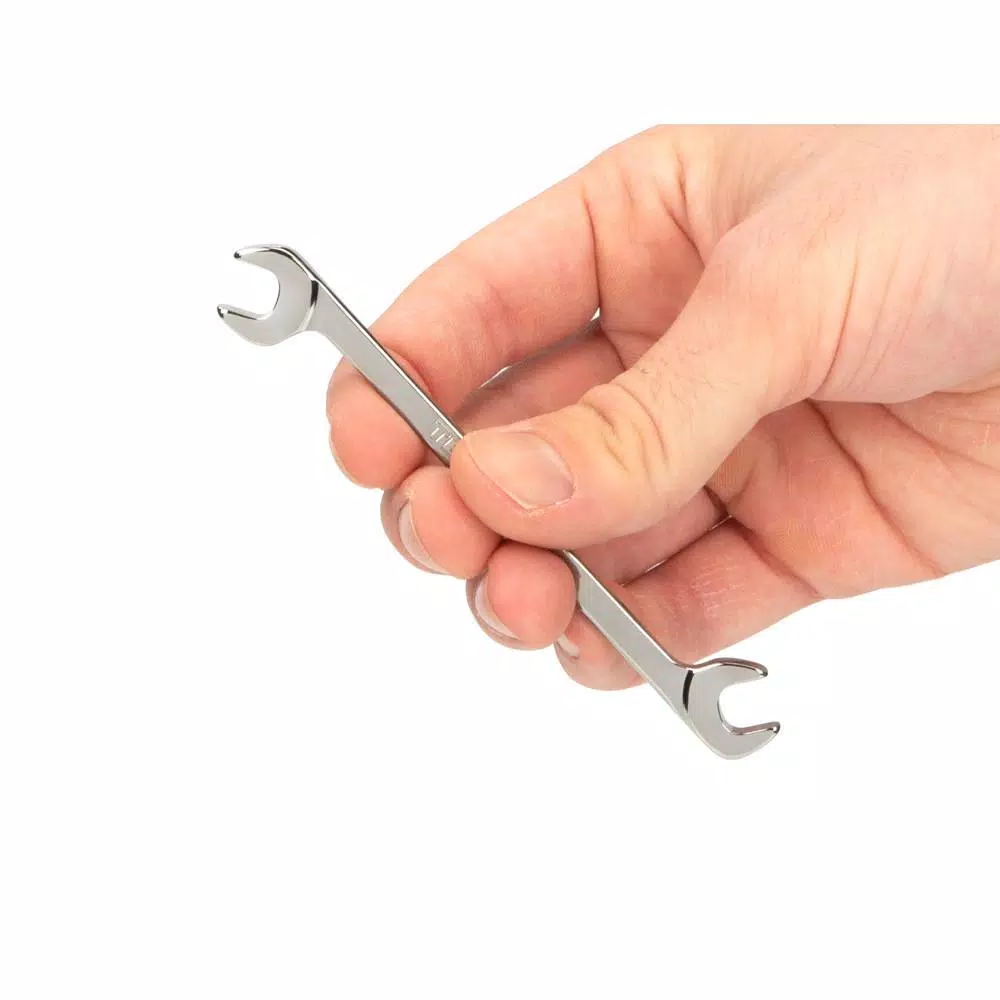 TEKTON 6 mm Angle Head Open End Wrench, 60° Offset, 4140 Chrome Moly Steel