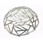 Heim Concept 15 in. Positano Round Nickel Plated Stainless Steel Serving Tray thumbnail 3