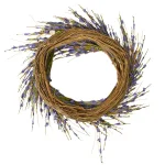 Unbranded 19.7 in. Lavender-Inspired Purple Dried Flower Wreath, Cottage Style thumbnail 3