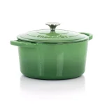 Crock-Pot Artisan 5 Qt. Enameled Cast Iron Round Dutch Oven with Lid, Pistachio Green thumbnail 1