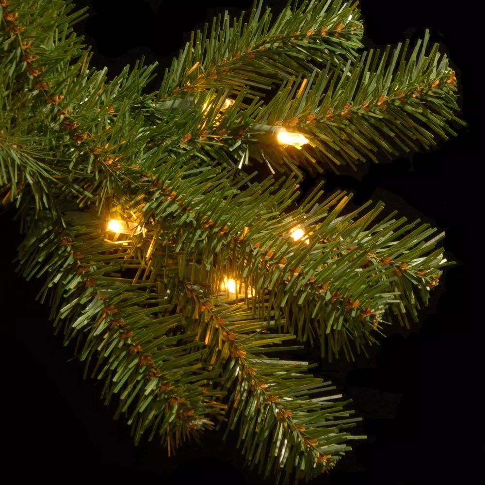 National Tree Company 7.5 ft. North Valley Spruce Pencil Slim Artificial Christmas Tree with 400 Clear Warm Lights