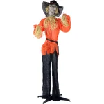 Haunted Hill Farm 5 ft. Animated Skeleton Scarecrow Halloween Prop thumbnail 1