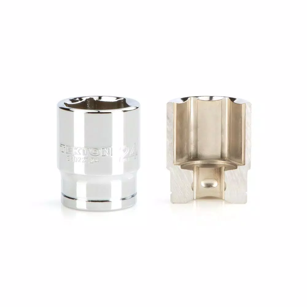 TEKTON 24 mm 6-Point Socket, 1/2 in. Drive, Metric