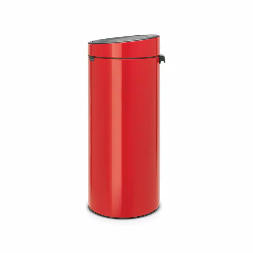 Brabantia 8 Gallon Touch Top Trash Can with Removable Inner Bucket - Passion Red