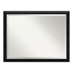 Amanti Art Nero 43.63 in. W x 33.63 in. H Black Wood Framed Beveled Edge Rectangular Bathroom Vanity Mirror thumbnail 4