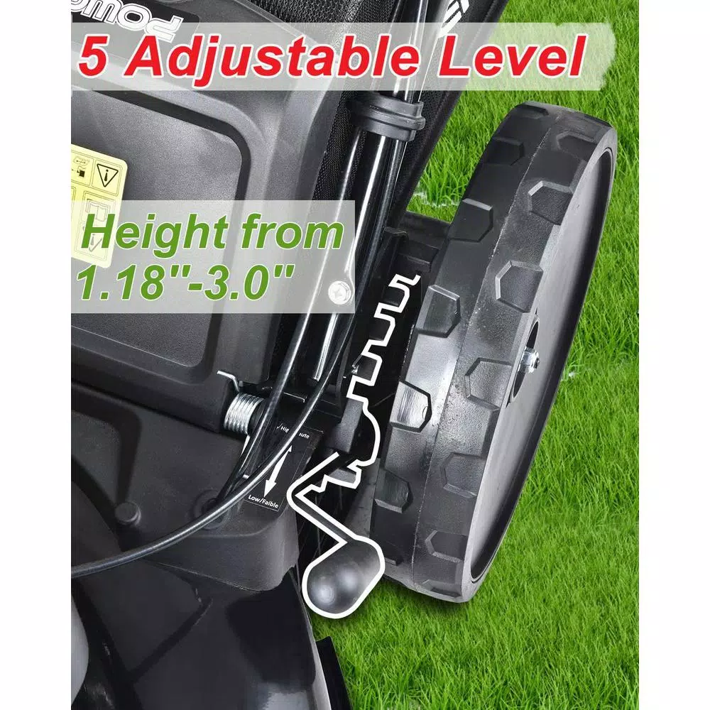 PowerSmart Power Smart 22 in. 3-in-1 Self-Propelled Gas Lawn Mower, 170 cc Engine, Rear-Wheel Drive