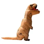 ALEKO's Inflatable Tyrannosaurus Rex Adult Costume - Orange and Black Dinosaur Bodysuit thumbnail 3