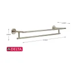 Delta Trinsic 24 in. Double Towel Bar in Brilliance Stainless thumbnail 6
