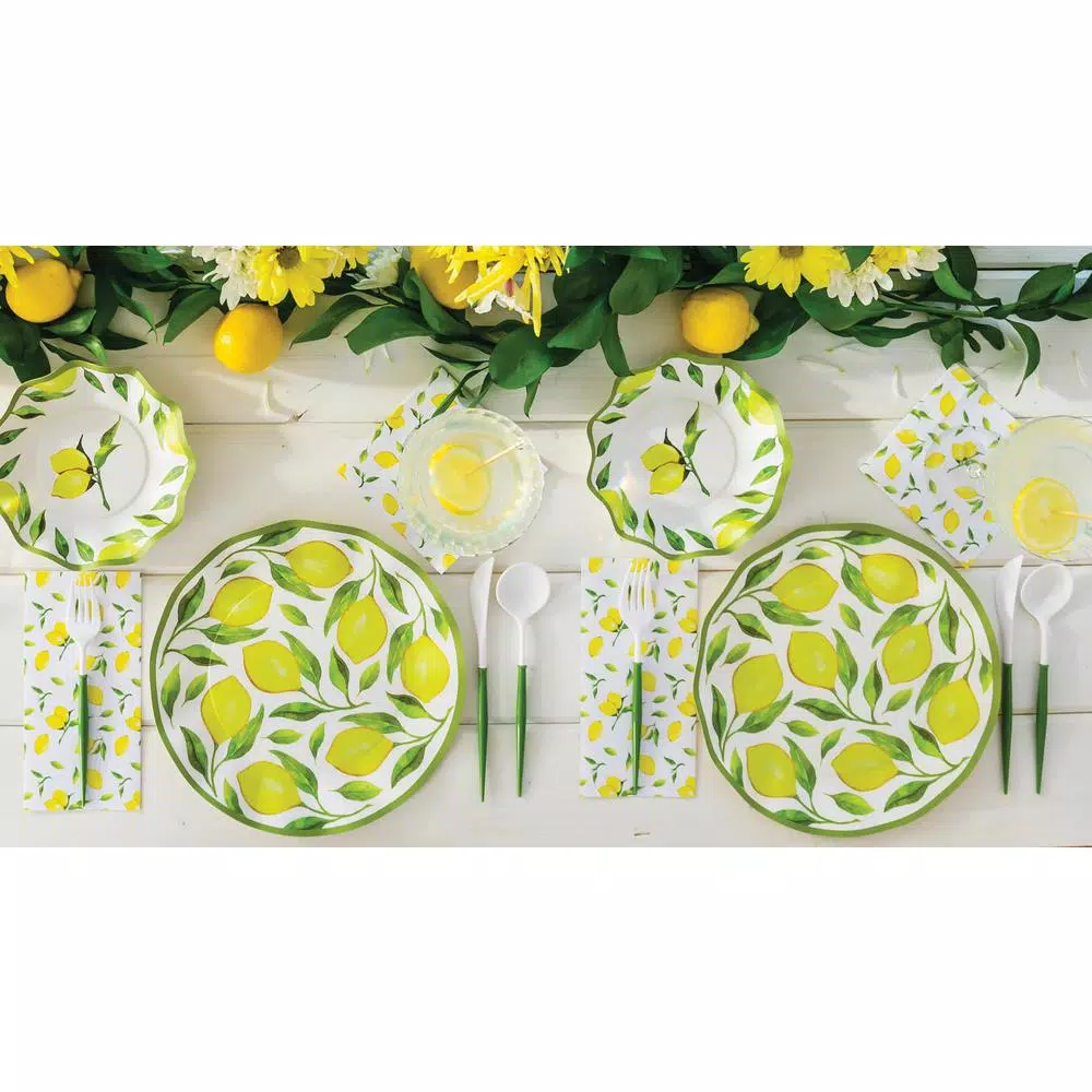 Sugar Plum Party SugarPlum Lemon Paper Lunch Napkins, 32-Piece Set