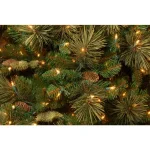 National Tree Company 7 ft. Carolina Pine Artificial Christmas Tree with 700 Clear Lights and Flocked Pine Cones thumbnail 3