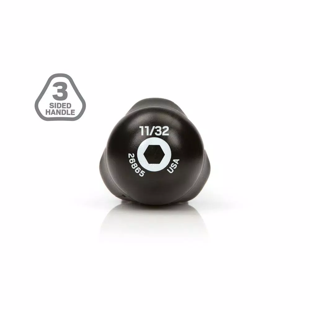 TEKTON 11/32 in. Nut Driver with Patented Three-Sided Handle