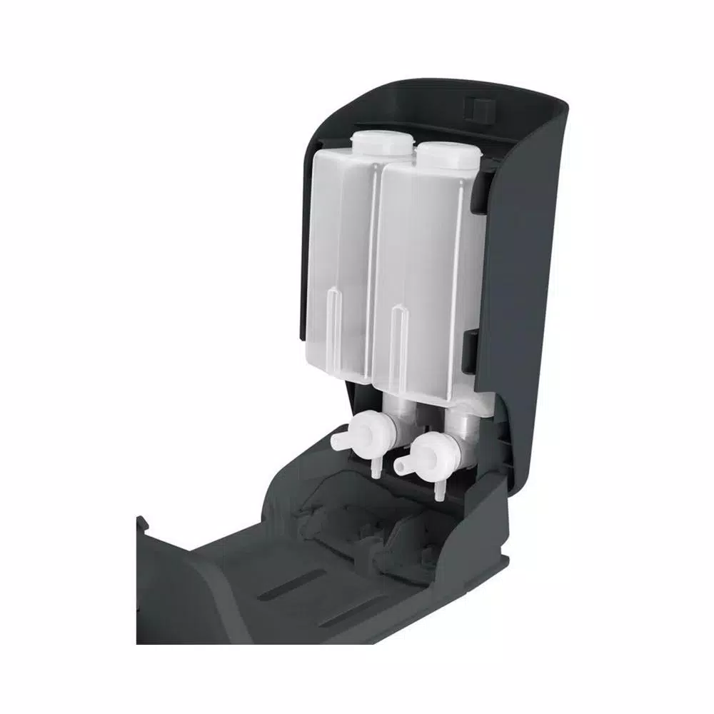 Alpine Industries Dual Soap and Hand Sanitizer Dispenser, 1100 ml, Gray