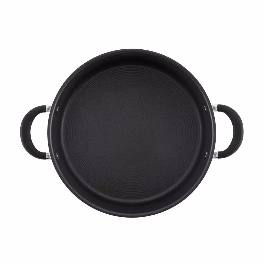 Circulon Momentum 5 Qt. Round Stainless Steel Nonstick Dutch Oven with Glass Lid