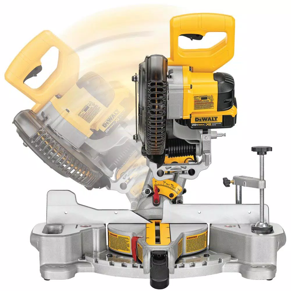 DEWALT 20V MAX Cordless 7-1/4 in. Sliding Compound Miter Saw Kit with 4.0Ah Battery & Oscillating Tool Bonus