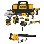 DEWALT 20V MAX Cordless 7-Tool Combo Kit with Blower, (1) 4.0Ah & (1) 2.0Ah Battery thumbnail 1