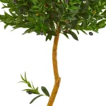 Nearly Natural 58 in. Artificial Olive Topiary Tree, UV-Resistant Indoor/Outdoor Greenery thumbnail 3