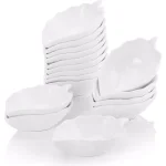 MALACASA 4.5 in. White Porcelain Ramekins Set of 16, Ceramic Souffle Dishes and Serving Bowls thumbnail 1