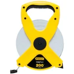 Stanley 200 ft. 1/2 in. Fiberglass Long Tape Measure with Open Reel and Rubber Grip thumbnail 1
