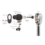 Tekton 3/4 Inch Drive x 22 Inch Quick-Release Ratchet, 72-Tooth, Chrome-Plated thumbnail 7