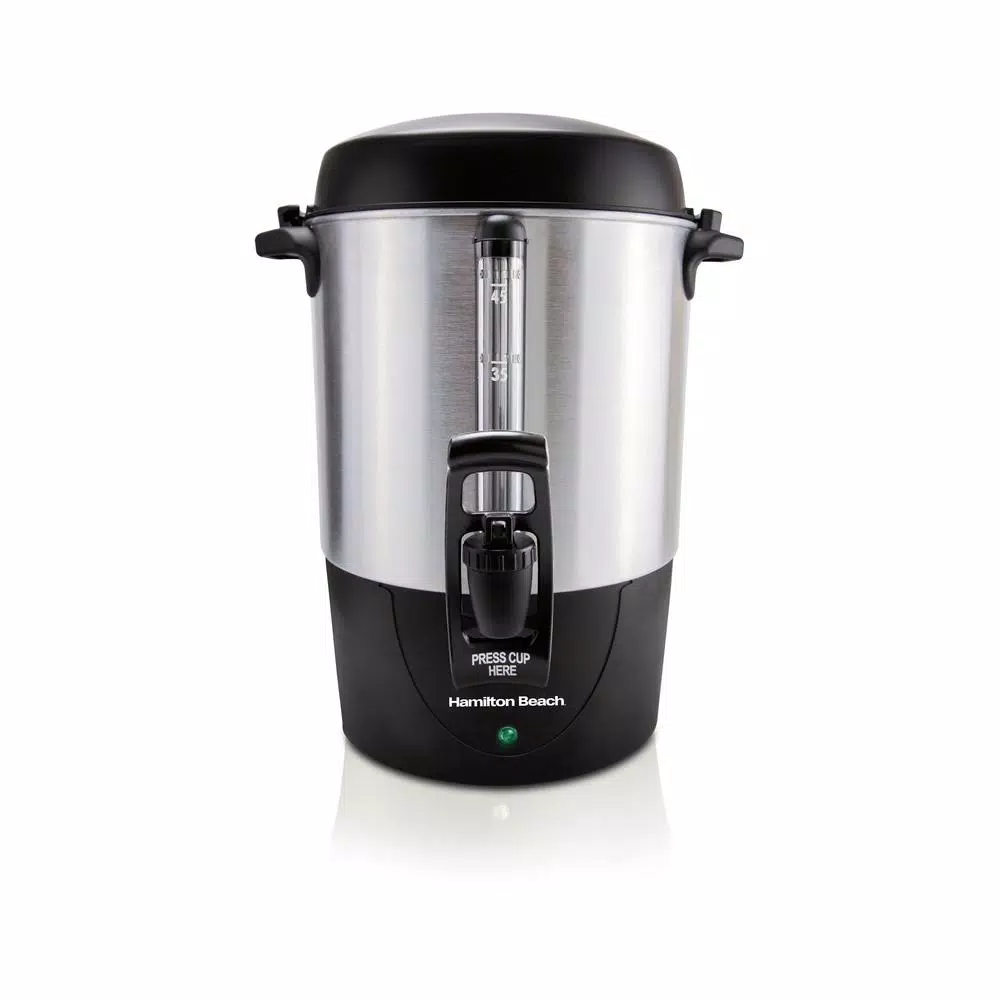 Hamilton Beach Fast Brew 45-Cup Stainless Steel Coffee Urn with 1-Hand Dispensing