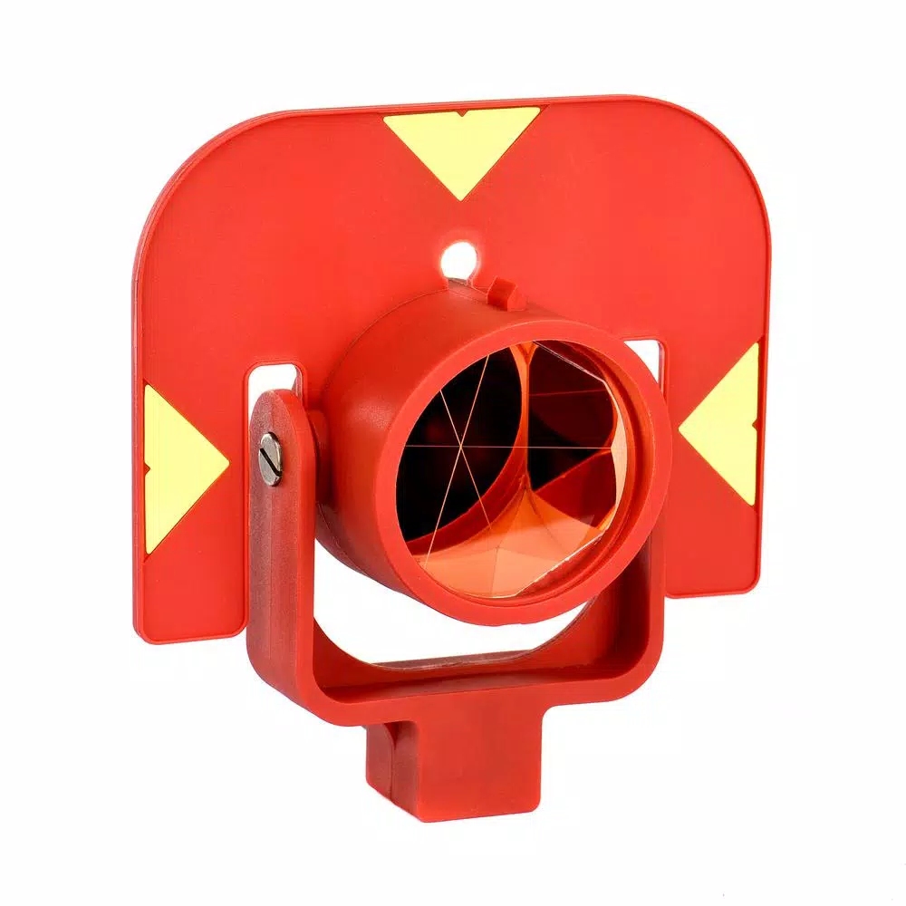 AdirPro Leica Style Tilt Prism Set - Single Circular Prism for Total Stations