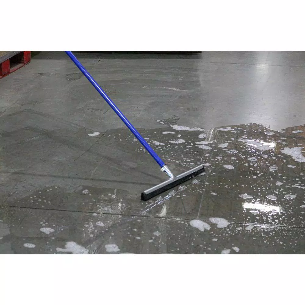 Ettore Wipe'n 18 in. Dry Floor Squeegee with 53 in. Aluminum Handle