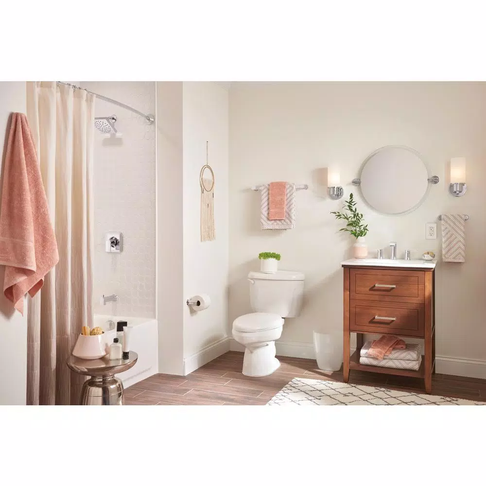 MOEN Genta 3-Piece Chrome Bath Hardware Set: 24 in. Towel Bar, Hand Towel Bar, and Toilet Paper Holder