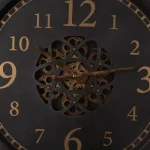 Glitzhome 22.83 in. Oversized Metal Wall Clock with Moving Gears and Roman Numerals thumbnail 2