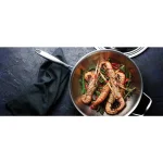 Tramontina 12 in. Tri-Ply Clad Stainless Steel Wok with Lid thumbnail 3