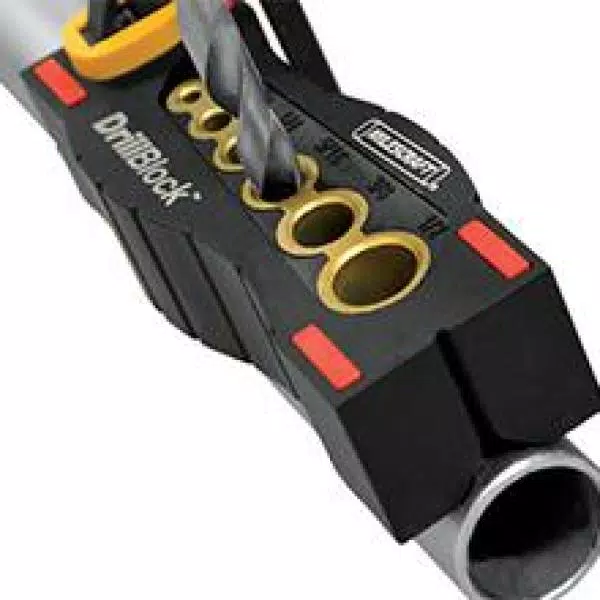 Milescraft Precise Drilling Bundle: DrillBlock Guide, Brad Point Bit Set, and Drill Stop Set